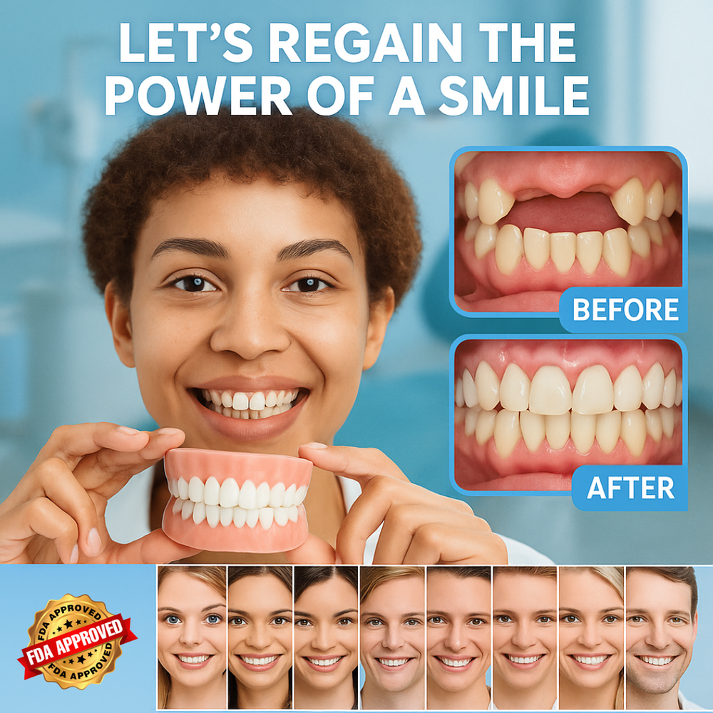 🦷 Advanced Customized Full Denture Set 🔥 10,000+ Sold In Last 30 Day ✨