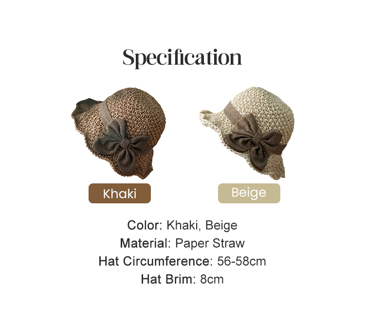🔥 Hot sale 49% OFF🔥Elegant-Woven Straw Sun Hat with Bow