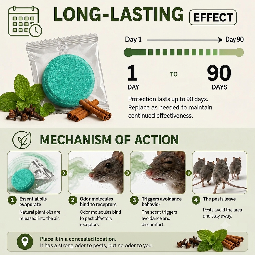 🐀 50% OFF NOW!⚡Bio-Shield🟢Rodent-Insect Repellent Tablets
